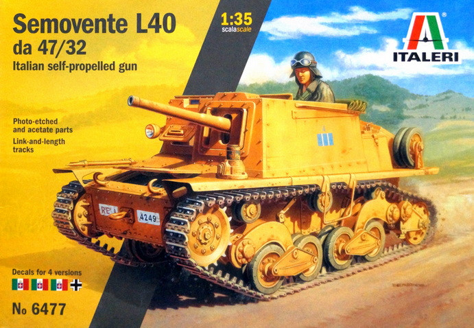 Сборная модель "Итальянская САУ Semovente L40 da 47/32"  М 1/35