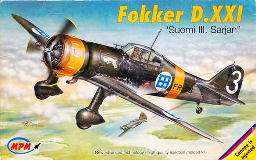 Сборная модель "Истребитель Fokker D.XXI "Suomi III. Sarjan"  М 1/72