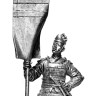 Оловянная миниатюра "Самурай  со знаменем, 16 век".