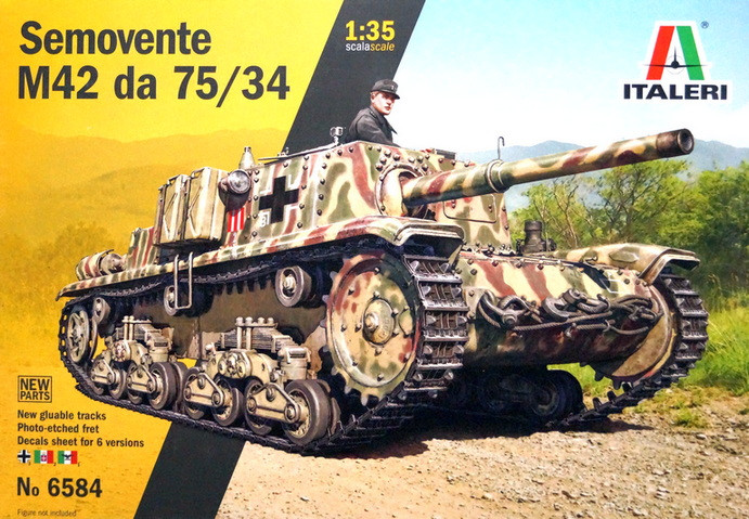 Сборная модель "Итальянская САУ Semovente M42 da 75/34"  М 1/35