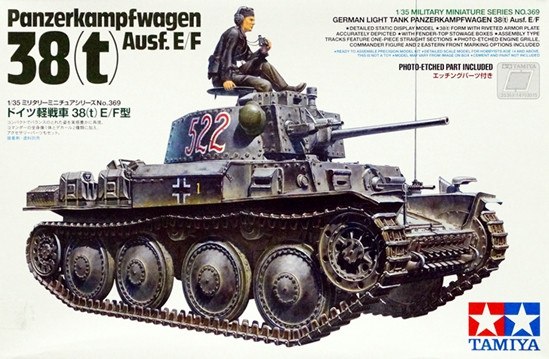 Сборная модель "Немецкий танк Pz.Kpfw 38(t) Ausf.E/F"  М 1/35
