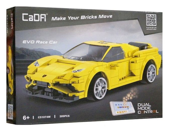 Конструктор CADA "Спортивный автомобиль EVO Race Car", 289 дет., на радиоуправлении