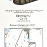 Набор фототравленых деталей для модели СУ-76М (Звезда). Бронещиты.  М 1/35.