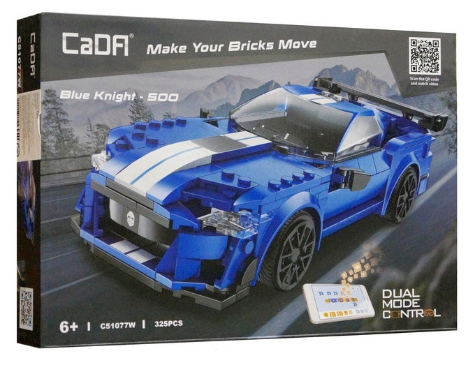 Конструктор CADA "Спортивный автомобиль Blue Knight 500", 325 дет., на радиоуправлении