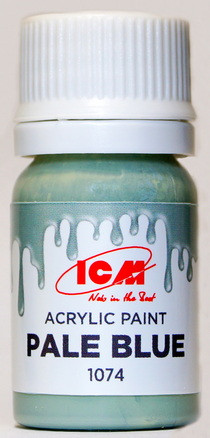 C1074 ICM Краска акриловая для творчества, цвет "Бледно-голубой" (Pale Blue), 12 мл.
