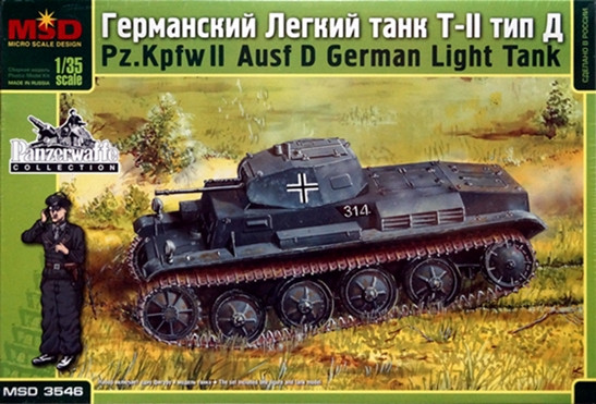 Сборная модель "Немецкий танк Pz.Kpfw.II Ausf D"  М 1/35