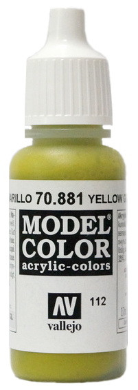 70881 Vallejo Краска акриловая "Желто-зеленый" / Yellow Green, 17 мл.