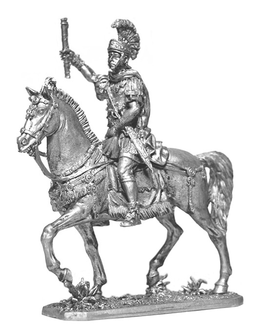 Оловянная миниатюра "Конный римский командир, 1 век н.э."