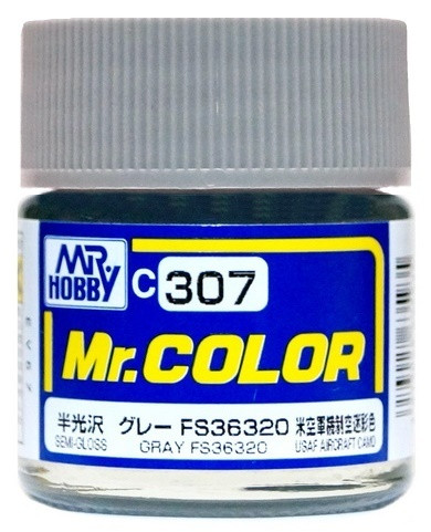 C307 Mr.Hobby Краска эмалевая полуглянцевая "Светло-серый FS36320" / Gray FS36320, 10 мл.