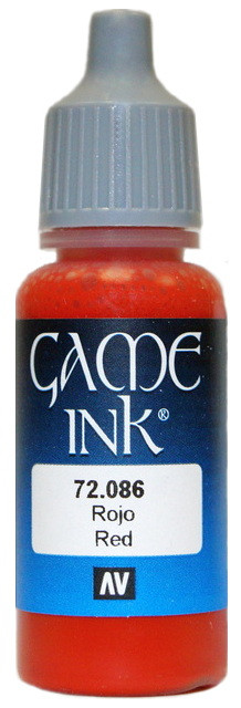 72086 Vallejo Game Color Ink Чернила "Красный" / Red, 17 мл.