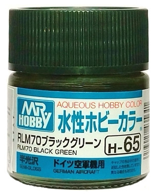 H 65 Mr.Hobby Краска акриловая полуматовая "Черно-зеленый RLM70" / RLM70 Black Green, 10 мл. H 65 Mr.Hobby Краска акриловая полуматовая "Черно-зеленый RLM70" / RLM70 Black Green, 10 мл.