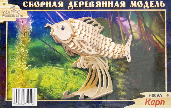 Конструктор из дерева "Карп малый"