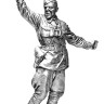 Оловянная миниатюра "Комбат, капитан пехоты Красной Армии, 1941-43 годы, СССР"
