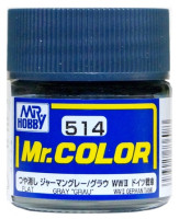 C514 Mr.Hobby Краска эмалевая матовая "Немецкий серый" / German Gray, 10 мл.