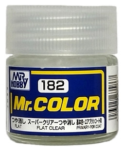 C182 Mr.Hobby Лак эмалевый матовый / Flat Clear, 10 мл.