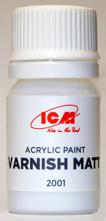C2001 ICM Краска акриловая для творчества "Лак матовый" (Varnish Matt), 12 мл.