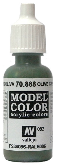 70888 Vallejo Краска акриловая "Серо-оливковый FS34096 RAL6006" / Olive Grey, 17 мл.