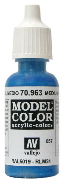 70963 Vallejo Краска акриловая "Синий средний" / Medium Blue, 17 мл.