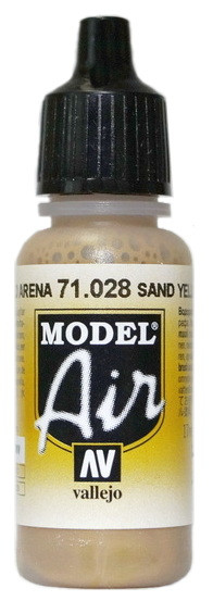 71028 Vallejo Model Air Краска "Песочный жёлтый" / Sand Yellow, 17 мл.