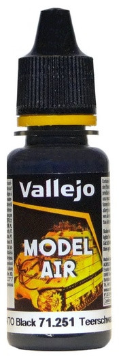 71251 Vallejo Model Air Краска "Черный NATO", RAL6031 / NATO Black, 17 мл.