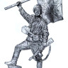 Оловянная миниатюра "Краснофлотец морской пехоты с флагом (гюйсом), 1943-1945 годы"