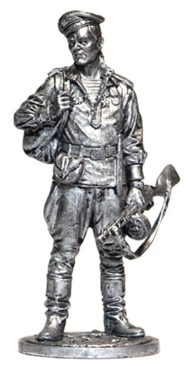 Оловянная миниатюра "Краснофлотец, морская пехота, 1944-1945 годы, СССР"