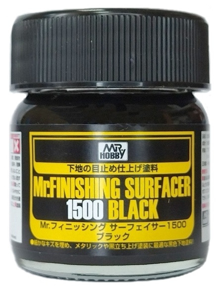 SF-288 Грунтовка для моделей Mr.Finishing Surfacer 1500, черная / Black, 40 мл.