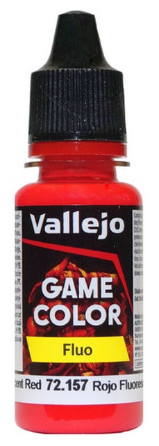 72157 Vallejo Game Color Краска "Флуоресцентный красный" / Fluorescent Red, 18 мл.