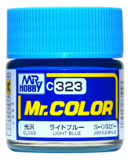 C323 Mr.Hobby Краска эмалевая полуглянцевая "Светло-голубой" / Light BLue, 10 мл.