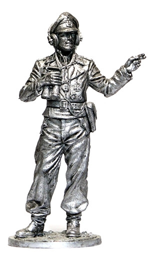 Оловянная миниатюра "Офицер танковых частей Вермахта (Германия), 1941-45 гг."