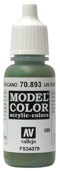 70893 Vallejo Краска акриловая "Американский темно-зеленый FS34079" / US Dark Green, 17 мл.