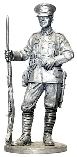 Оловянная миниатюра "Рядовой пехотного полка. Великобритания, 1914-1918 годы"