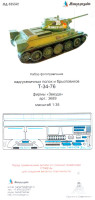 Набор фототравленных деталей для модели Т-34/76 УЗТМ. Надгусеничные полки. (Звезда)  М 1/35.