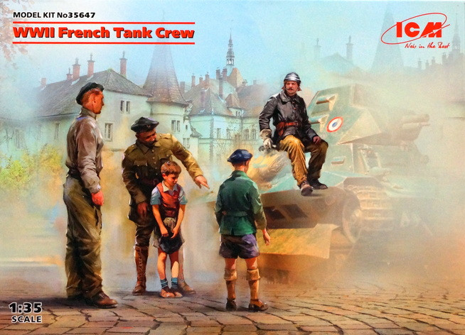 Набор миниатюр "Французский танковый экипаж, 2-я Мировая война."  М 1/35
