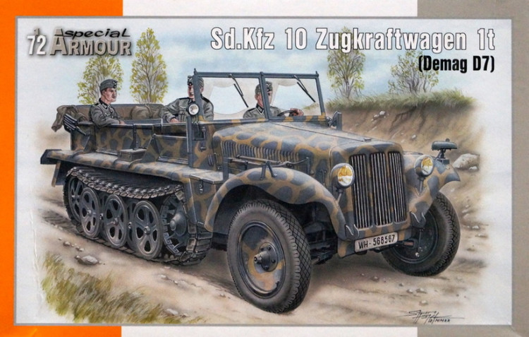 Сборная модель "Немецкий тягач Sd.Kfz 10 Zugkraftwagen 1t (Demag D7)"  М 1/72