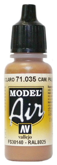 71035 Vallejo Model Air Краска "Комуфляжный коричневый светлый", FS30140, RAL8025 / Camouflage Pale Brown, 17 мл.