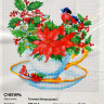 Алмазная мозаика "Снегирь" 30 х 30 см.