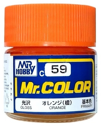 C 59 Mr.Hobby Краска эмалевая глянцевая "Оранжевая" / Orange, 10 мл. C 59 Mr.Hobby Краска эмалевая глянцевая "Оранжевая" / Orange, 10 мл.