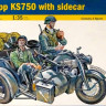 Сборная модель "Мотоцикл Zundapp KS750 с коляской"  М 1/35