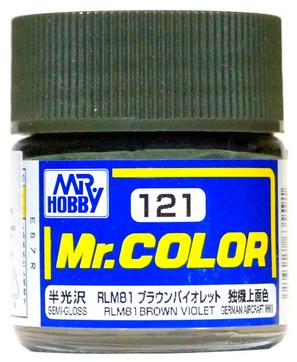 C121 Mr.Hobby Краска эмалевая полуглянцевая "Коричнево-фиолетовый RLM81" / Brown Violet RLM81, 10 мл.