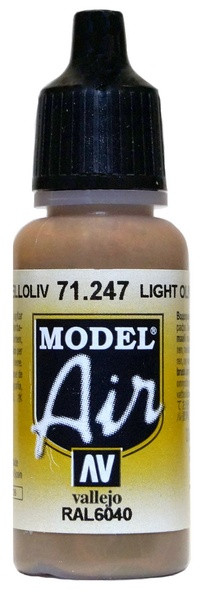 71247 Vallejo Model Air Краска "Светло-оливковый", RAL6040 / Light Olive, 17 мл.