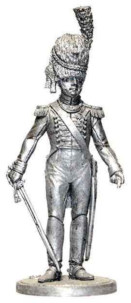 Оловянная миниатюра "Офицер гвардейских гренадеров. Вестфалия, 1809-1910 годы"