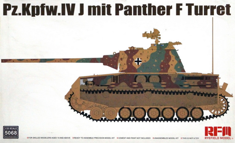 Сборная модель "Немецкий танк Pz.Kpfw.IV Ausf.J с башней от танка Panther F"  М 1/35