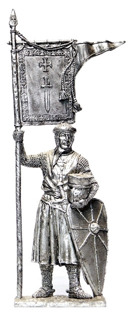 Оловянная миниатюра "Рыцарь ордена меченосцев, 1202-1237 года"
