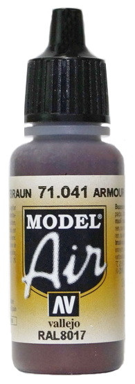 71041 Vallejo Model Air Краска "Комуфляжный коричневый танковый", RAL8017 / Armour Brown, 17 мл.