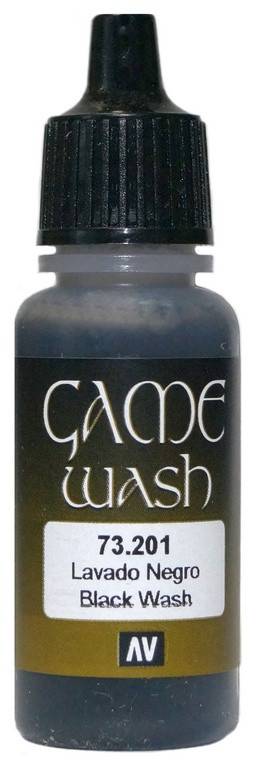 73201 Vallejo Game Color Wash Смывка "Черный" / Black Wash, 17 мл.